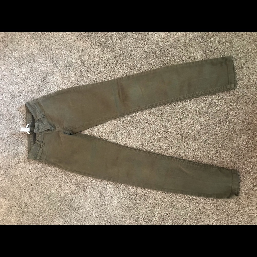 Army green jeggings
